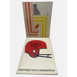 1972 & 1973 NYO Football Programs Northside Youth Organization Atlanta Georgia